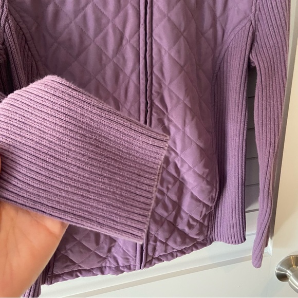 Croft & Barrow Purple Quilted and Ribbed Jacket Size Medium - Picture 3 of 7